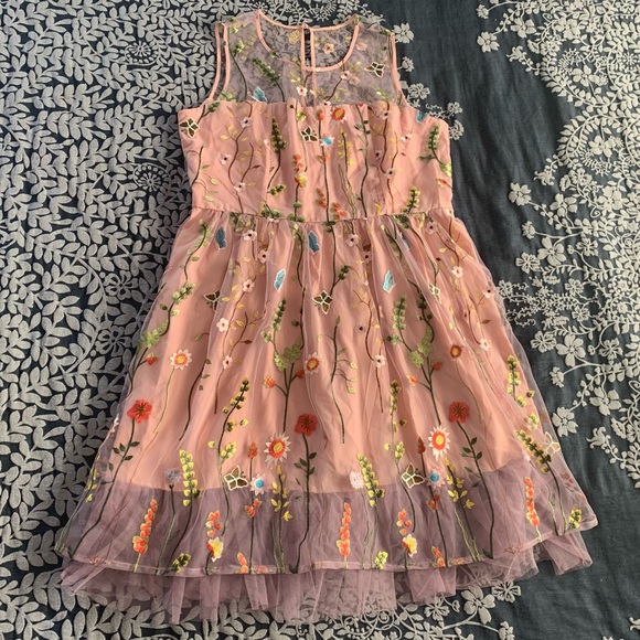 New York & Company Dresses & Skirts - NY & Co Pink Floral Garden Party Dress